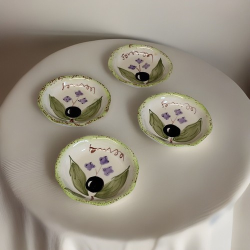 4 Pieces Scott's Of Wisconsin Simply Tuscan Crafted Ceramic Oil Dish Set( 2 set) - Picture 5 of 23