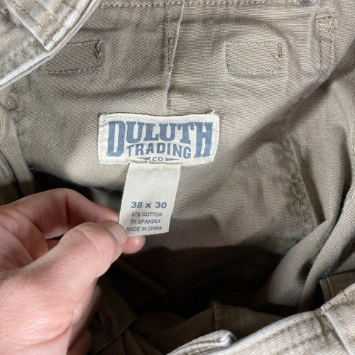 Duluth Trading Cargo Pants Mens 38X30 Brown Tan Flex Fire Hose Canvas outdoor - Picture 8 of 10