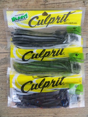 C720-40 Culprit 7.5/" Original Worms 18pk Tequila Shad//Green Flake Fishing Lure