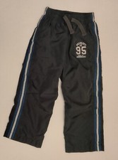Boys Oshkosh Jersey-lined Track Wind Pants, 4T, Gray,