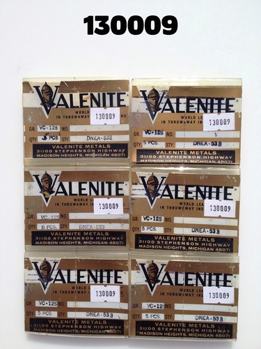 DNEA 533 VC125 Neu Komplettpaket mit 5 Valenit Wolframcarbid Einsätze - Bild 2 von 3