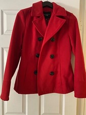 Celebrity Pink Peacoat Lipstick Red Size Small Button Double-breasted