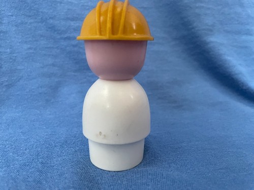Vintage Fisher Price LITTLE PEOPLE (3) Large/Jumbo 3" Construction Workers FPLP - Picture 10 of 15