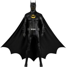 The Flash Batman Michael Keaton 3D Suit Cosplay Costume Battle Outfit Halloween