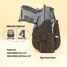OWB Holster Fits Springfield XDS-9 XDS-40 MOD.2 & OSP Tactical 9mm .40 S&W