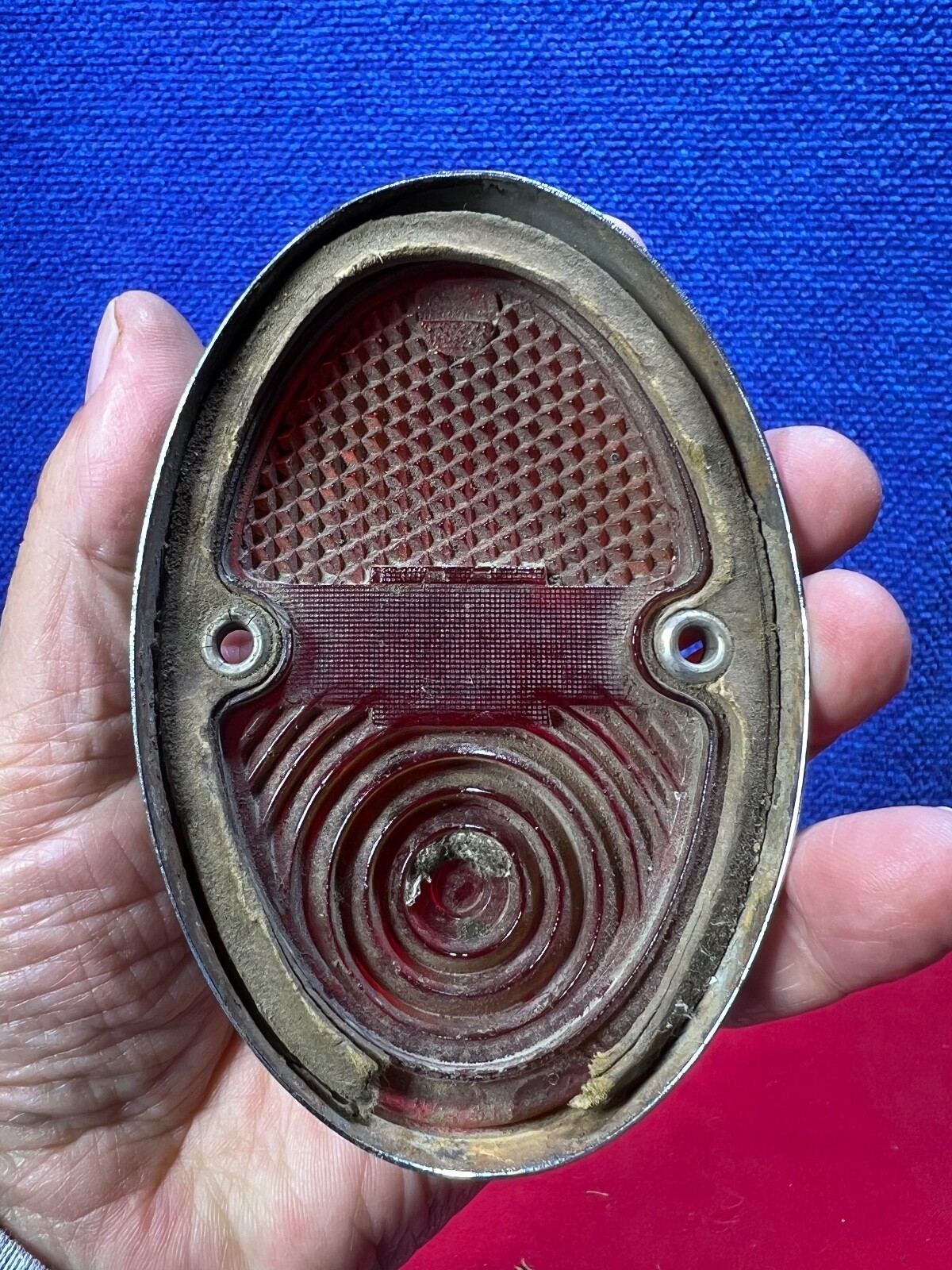 Vintage *PAIR* Original Automobile Tail Light Red Glass Lens AE-61 | eBay