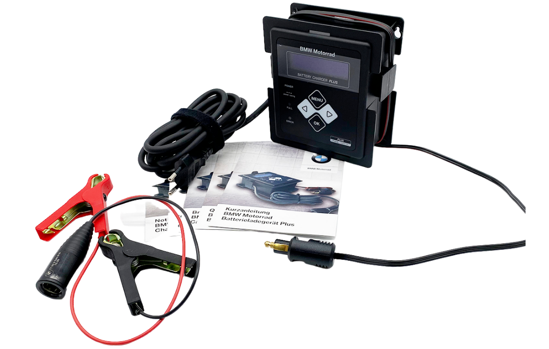 Original BMW Motorrad Motorcycle Battery Charger Plus 77025A68BA1 New