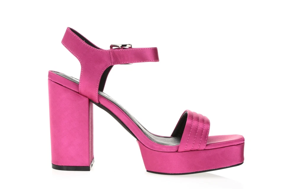 Sol Sana 250246 Womens Cathy Satin Platform Sandals Pink Size 37 EU/ 7 US Medium - Image 3 of 4