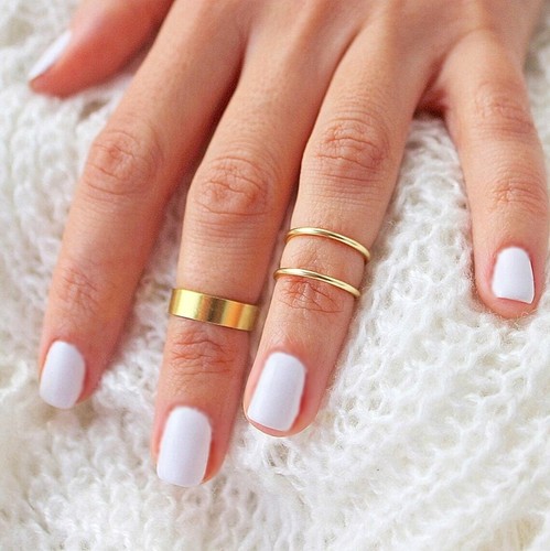 3 Pcs Above the Knuckle Rings, Stacking Midi Ring, Gold Rings, Brass Women ring - Picture 2 of 4