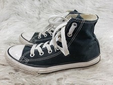 CONVERSE ALL STAR Chuck Taylor Black High Top Sneakers Junior Size 2