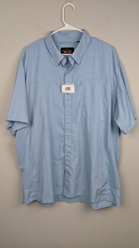 Chemise de pêche Orvis Trout Bum XL bleu léger extérieur boutonné respirant