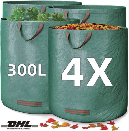4er Gartensack Laubsack Gartenabfallsack Gartentasche Gartenabfälle Rasenschnitt - Bild 2 von 26