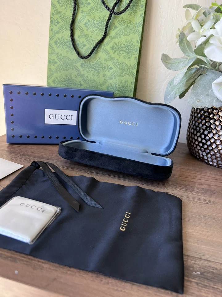 Nuevo Gucci Gafas de sol Estuche Negro Estuche para gafas con caja y bolsa de compras Foto 4 de 4