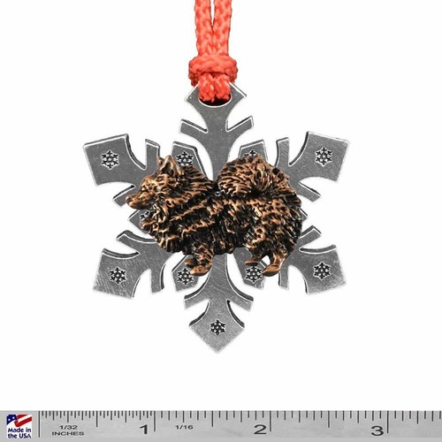 Adornos de árbol de Navidad de copo de nieve de caniche estándar de peltre, hechos en EE. UU. - Imagen 10 de 14