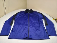 AND1 Sweatshirt Mens XL Blue Full Zip Basketball Logo Sports Track Jacket