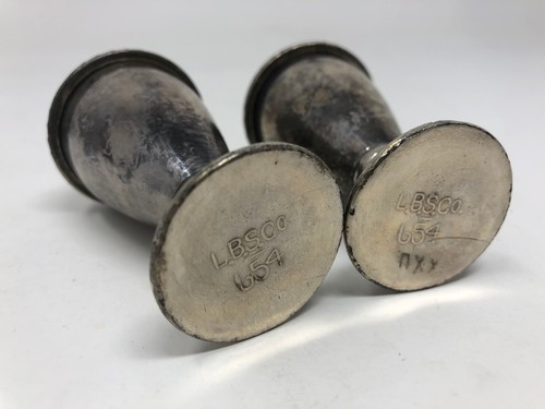 2 Lawrence B. Smith Silberplatte Salz Pfeffer Pulver Zuckerschüttler Nickel Silber - Bild 2 von 9