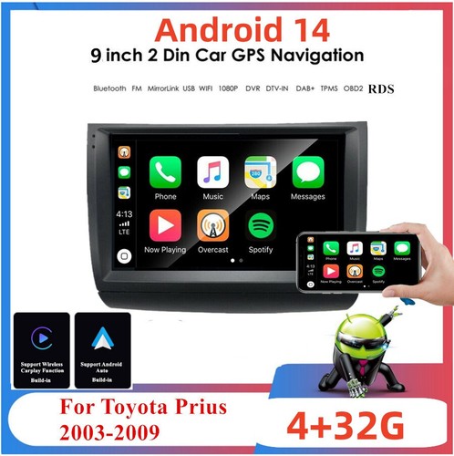 Fit For Toyota Prius 2003-2009 Multimedia Player Radio Mirror Link HD Android 14 - 第 2/19 張圖片