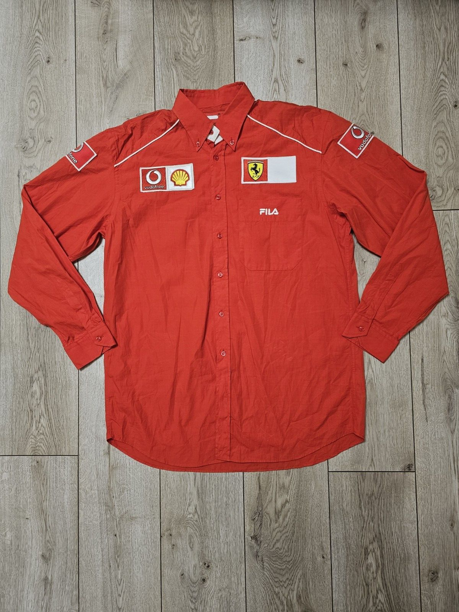 FILA FERRARI VINTAGE SHIRT F1 CLASSIC BUTTON SHIRT RARE MICHAEL