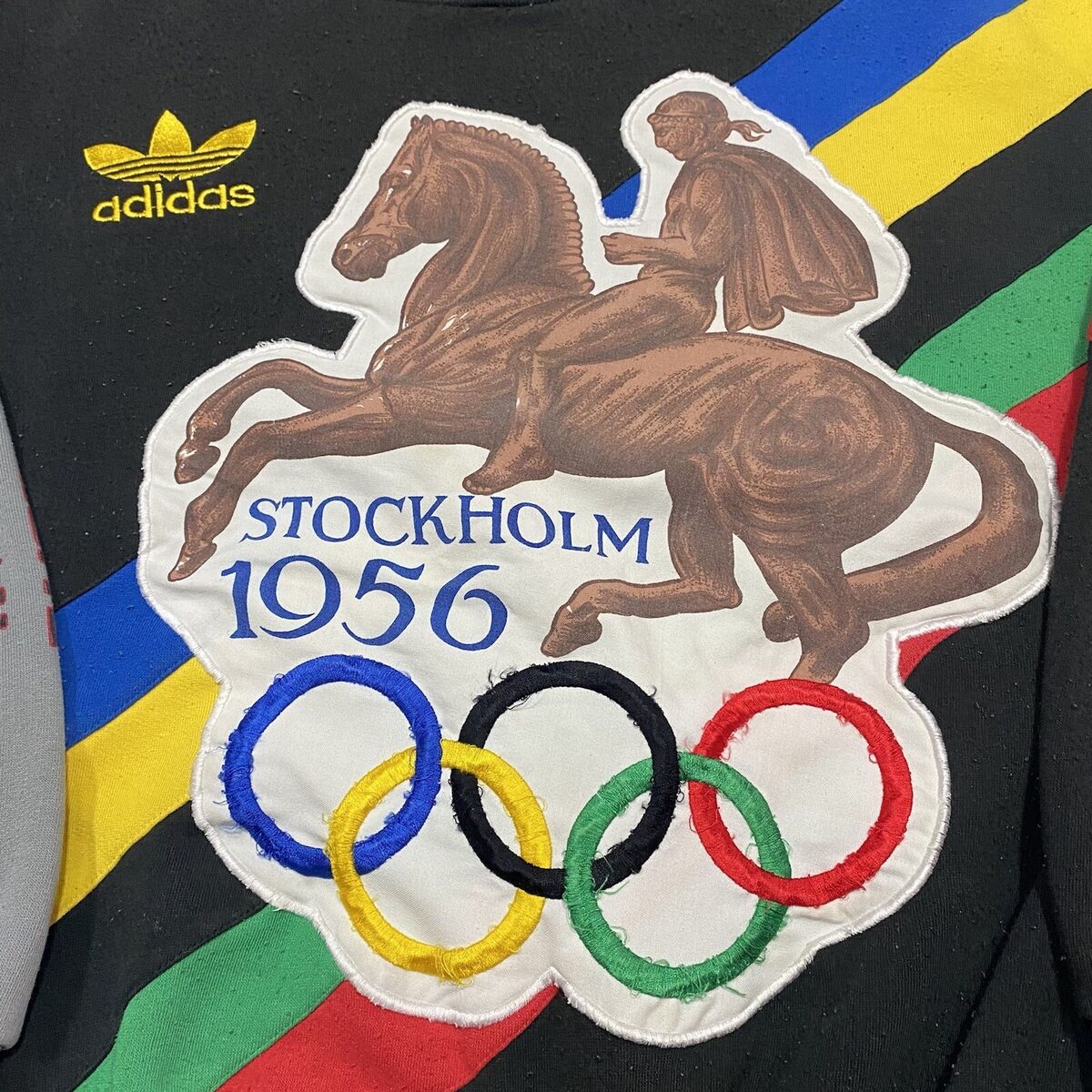 Vintage 80s Adidas Olympic Stockholm 1956 Crewneck Helsinki Vintage 80s Adidas Olympic Stockholm 1956 Crewneck Helsinki