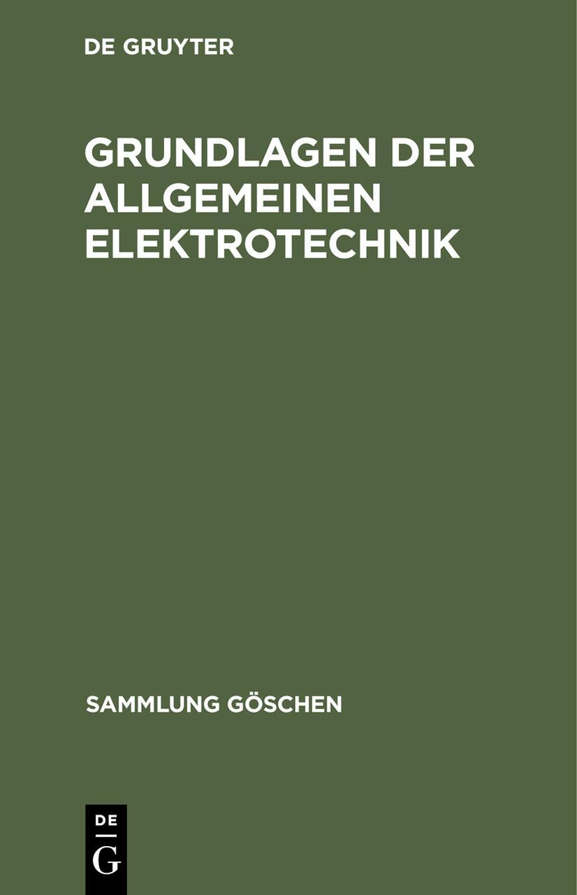 Thumbnail - Grundlagen Der Allgemeinen Elektrotechnik Degruyter