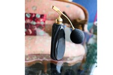 Luxusartikel, Parfum Flakon zum Befüllen, Vintage, Kristallglas, handgearbeitet