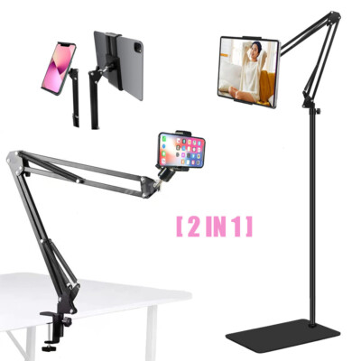 2 IN 1 Tablet-Bodenständer & Desktop-Halterung 360 verstellbar Tablet Ständer