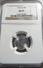 1947 S -- Roosevelt Dime -- NGC MS65 --