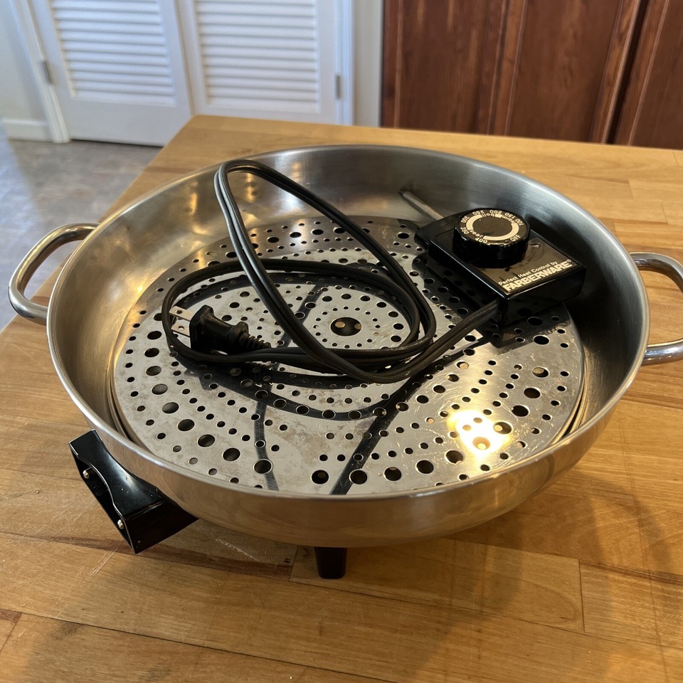Farberware Perfect Heat High Dome Lid Electric Skillet 12" Stainless