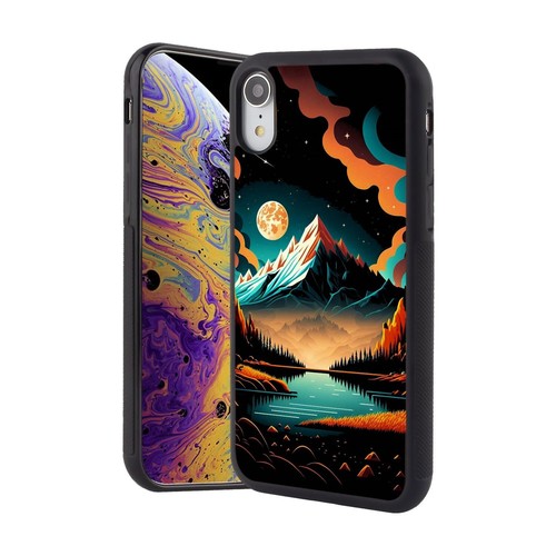 Abstract Mountain Print Covers For iPhone X XS 11 12 13 14 15 Pro Max - Picture 217 of 240