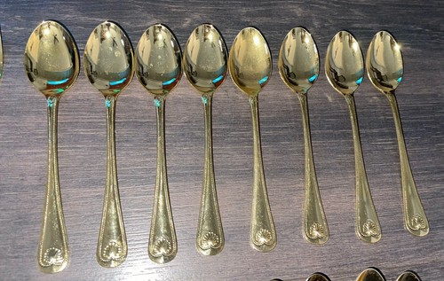 Lot Of 50 Supreme Towle Gold Abbey Shell Service For 8 - Picture 3 of 10