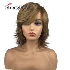 Short Layered Curly Wavy Natural Synthetic Hair Wigs for Women Hair  Wigs