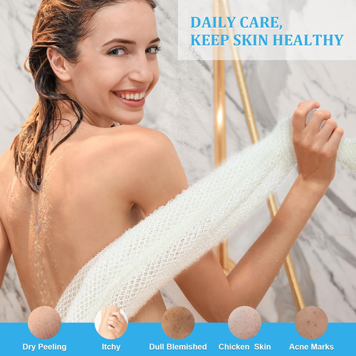 4 Pieces African Exfoliating Net, Long African Net Sponge, Nylon African Net Clo - Picture 6 of 12