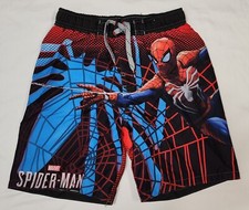 Marvel Boy Avengers Spiderman Swimming Trunks Shorts Size 8 Pool Beach