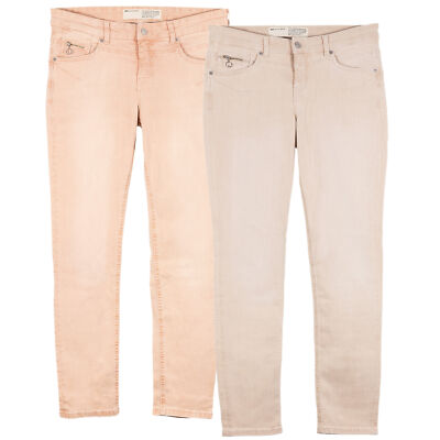 MAC Rich Slim Stretchjeans Jeans Damen Straight Fit Slim Leg Beige Rosa