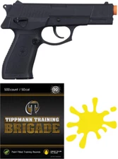 Tippmann Menace 50cal Paintball gun pistol Marker Bundle w/500 count .50 caliber