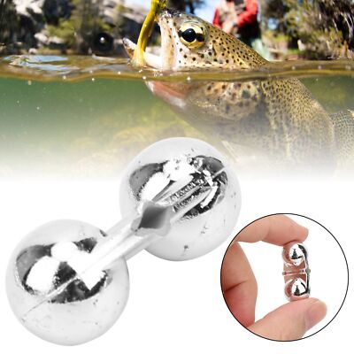 40-Piece Fishing Double Rattle Beads - ABS Fish Attractor Lures In Red/Silver/White