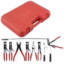 10pc Hose Clamp Clip Remove Pliers Wire Long Reach Kit Fuel Oil Water Hose Tool 10pc Hose Clamp Clip Remove Pliers Wire Long Reach Kit Fuel Oil Water Hose Tool