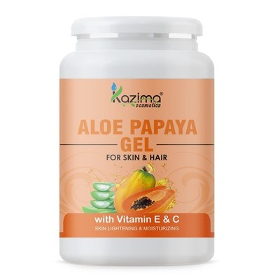 KAZIMA Aloe Papaya Gel for Face and Body,Aloe Exfoliating Gel for Soft Skin 1 kg