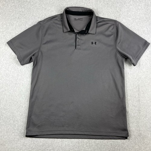 Under Armour Poloshirt Herren XXL dunkelgrau lose Heatgear Performance