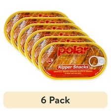 6 pack,MW Polar Smoked Boneless Herring Kipper Snacks, 3.53 oz.