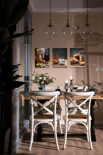 Acocifi Kitchen Canvas Wall Art Coffee and Red Wine Paintings Vintage Farmhou... - Picture 3 of 6