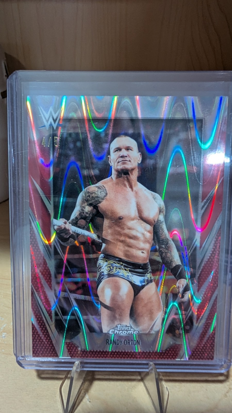 2026 Topps Chrome WWE Randy Orton Red Raywave  4/5 view 2