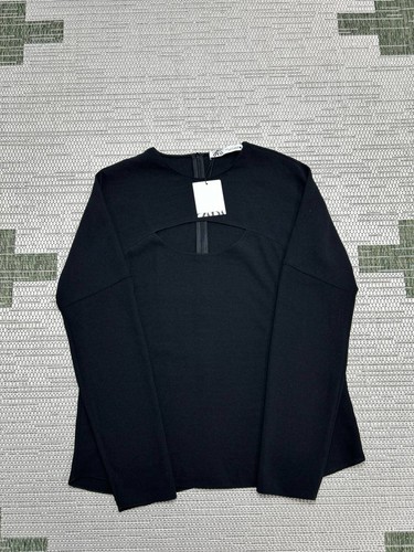 Zara Shirt Womens Small Black Pullover New