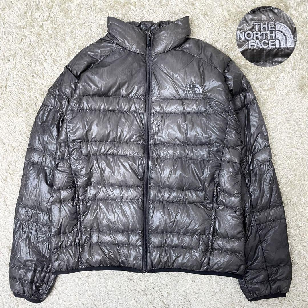 【美品】THE NORTH FACE ダウンLight Heat Jacket THE NORTH FACE DOWN JACKET LIGHT HEAT HOODIE XL NYLON BLACK