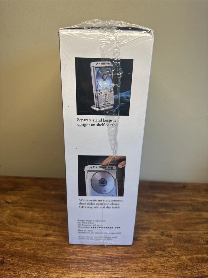 Sharper Image CD Player AM/FM Stereo Shower Companion Water Resistant NIB - Image 3 of 4