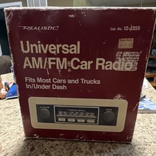 Vintage Realistic 12-1355 1 Din Amfm Car Radio Inunder Dash