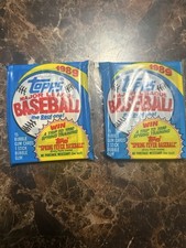 Topps 1986 Baseball Sealed 2 Packs,  15 Cards Base Set Bubble Gum Major League
