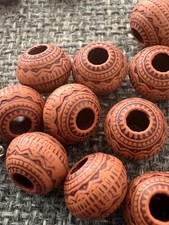 Jewelry Making Acrylic Wood Look Beads 10mm - Bulk Lot of 100 
