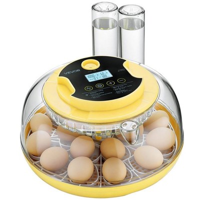 VEVOR 18 Egg Incubator, Automatic Egg Turner with LED Candler, Temperature & Hum