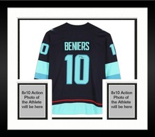Framed Matty Beniers Seattle Kraken Signed Fanatics Breakaway Jersey - No Patch